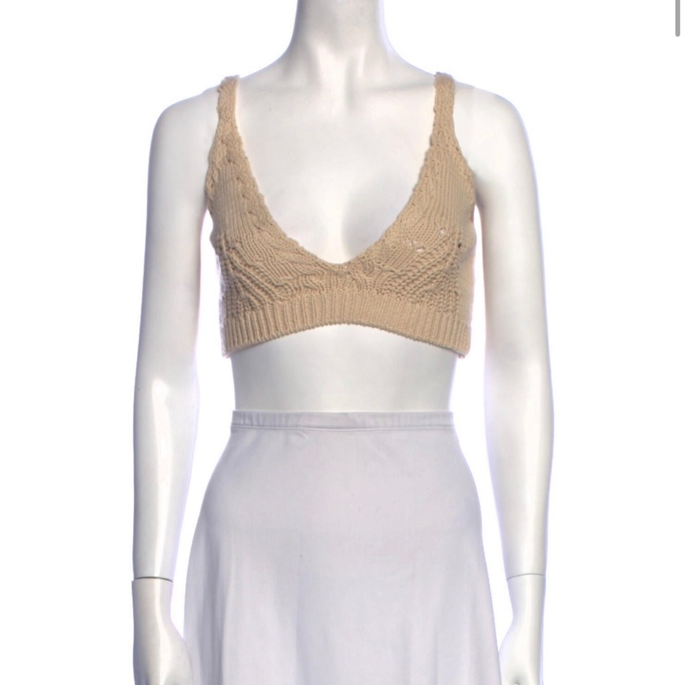 Jonathon Simkhai Neutral Knit Bralette